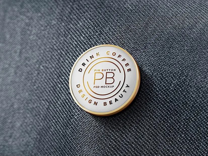 logo enamel pin mockup free