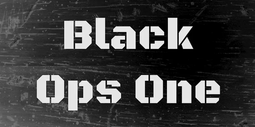 military font black ops one font
