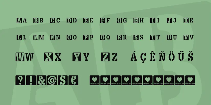 military love box font 4 original