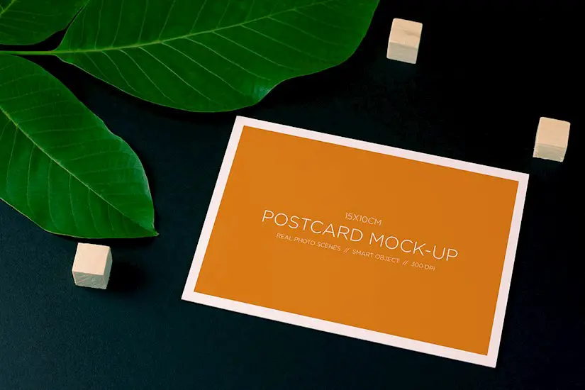 nature free postcard mockup