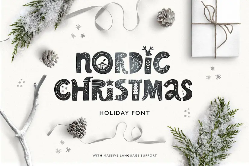 nordic christmas scandinavian font
