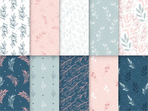 pastel floral texture collection