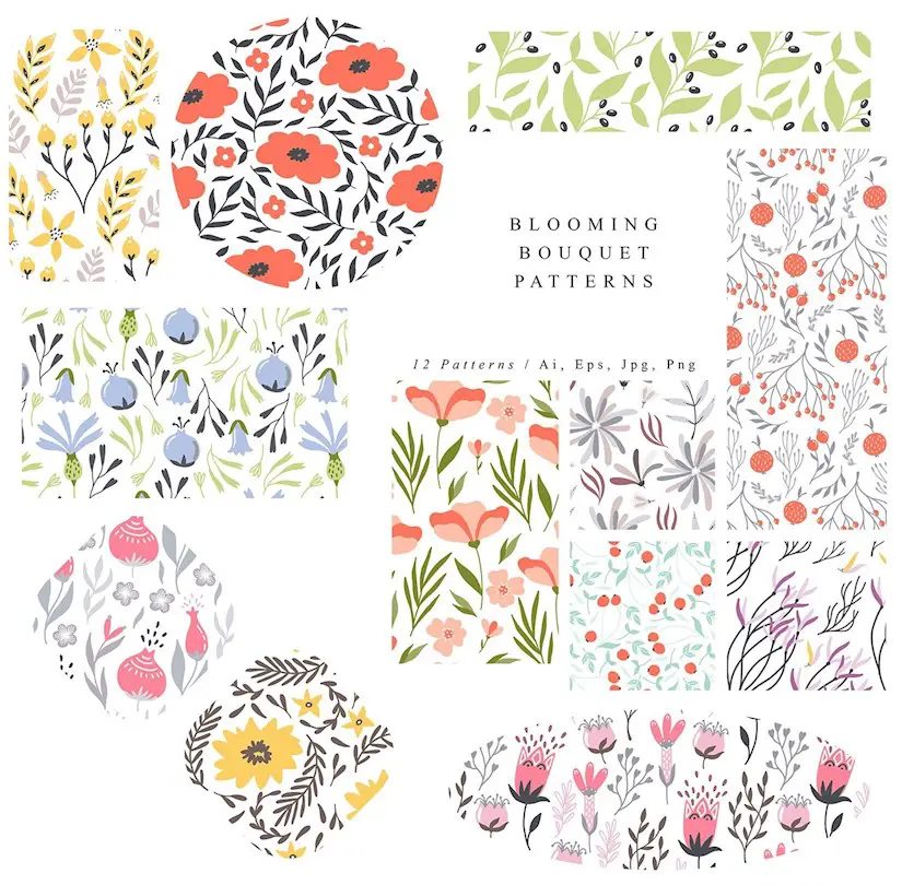 patterns bundle botanic