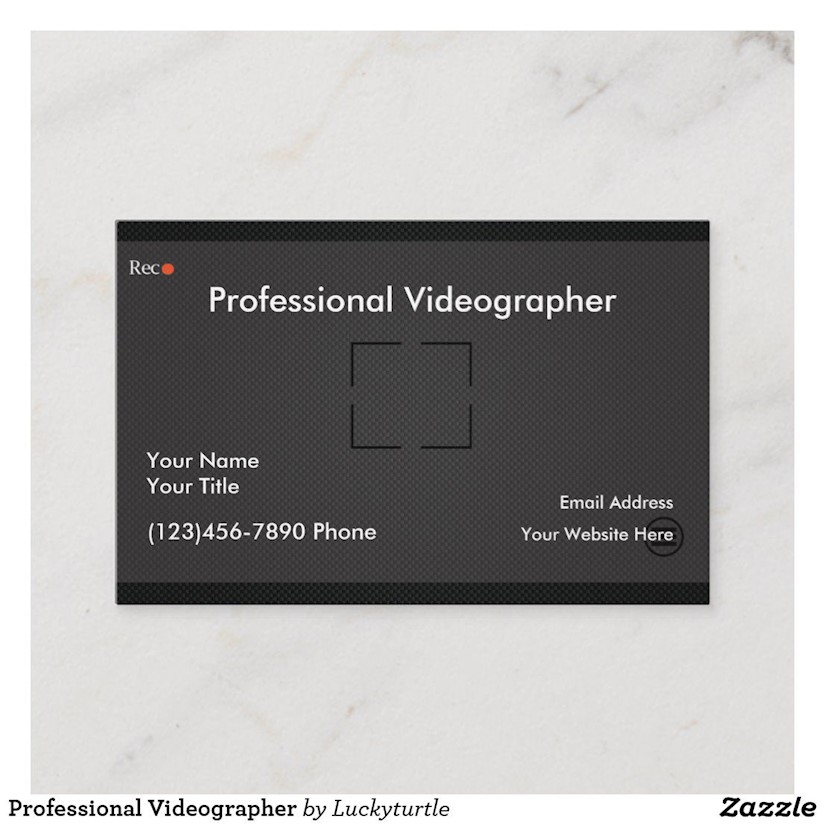 professional videographer business card zazzle