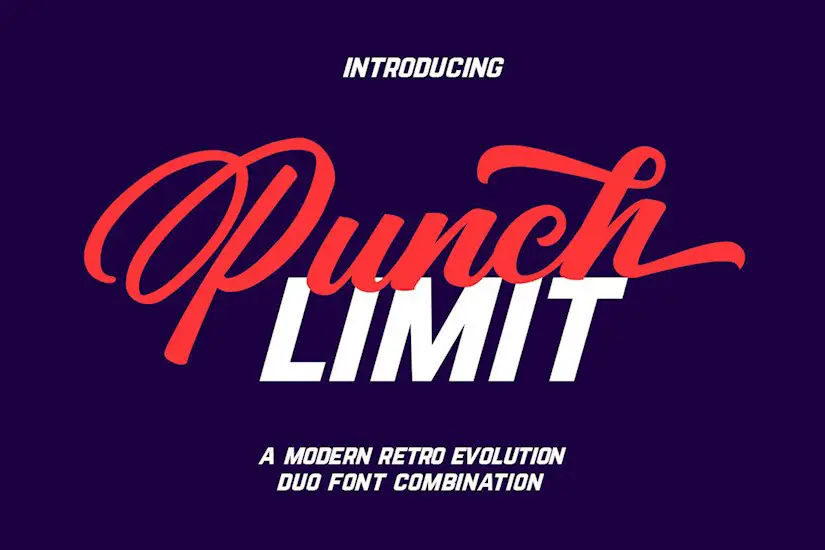 punch limit script font