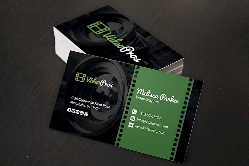 videographer camera business card