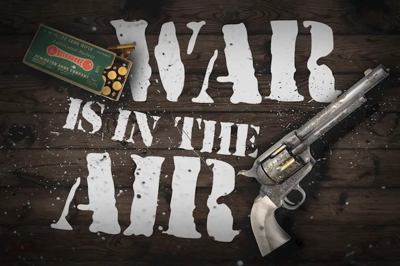 war is in the air stencil font