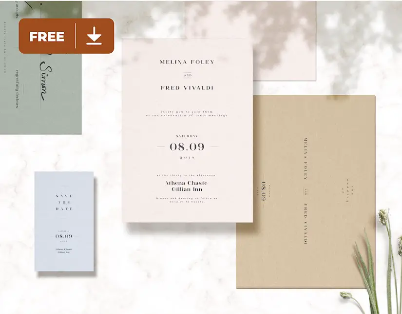 wedding card mockup freebie