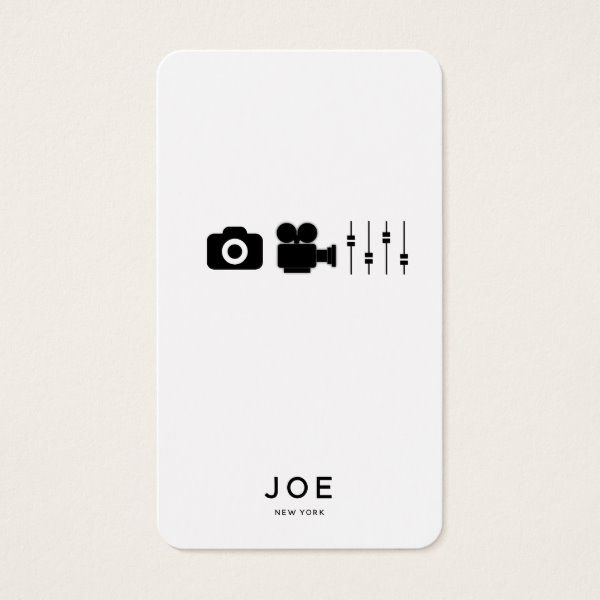 wedding photographer videographer business card