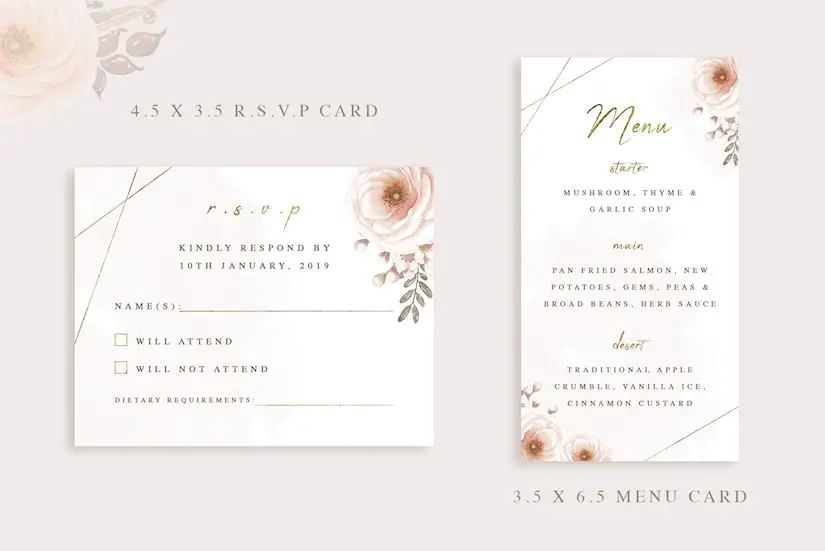 whimsical wedding invitation suite