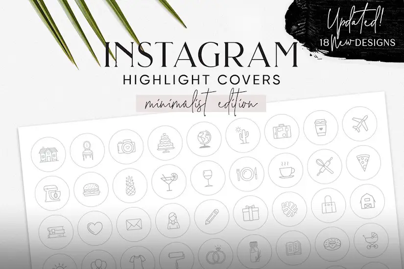 white instagram highlight covers