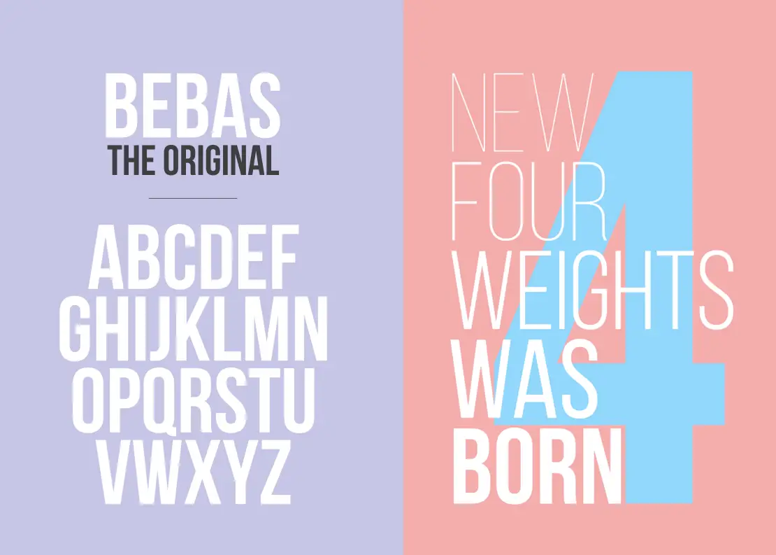 bebas neue font for title headline