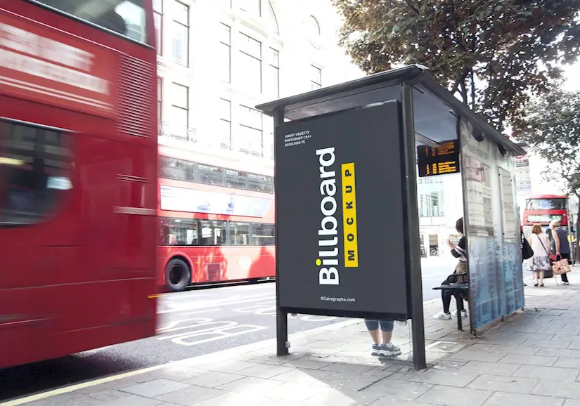 billboards mockups bus stop