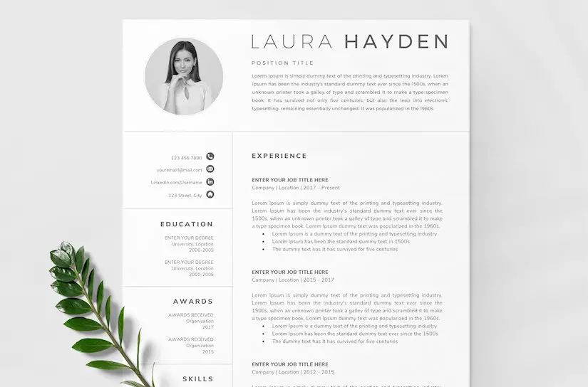 clean manager it resume template cv