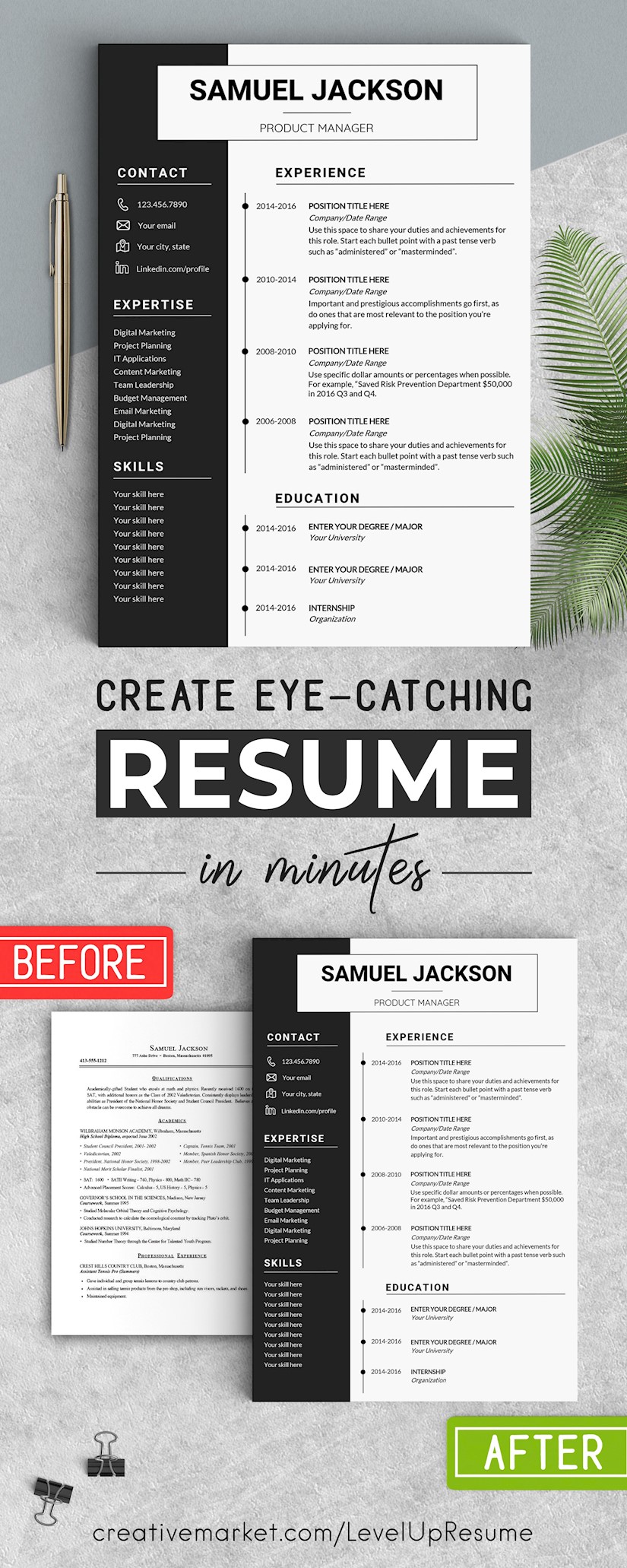 it manager word resume template cv design