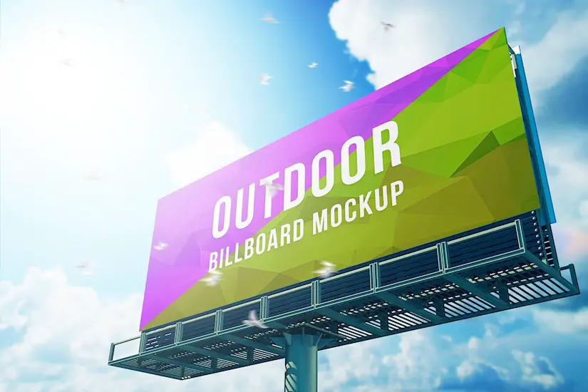 outdoor billboard mockup nice