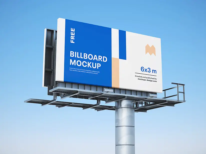 sky free billboard mockup