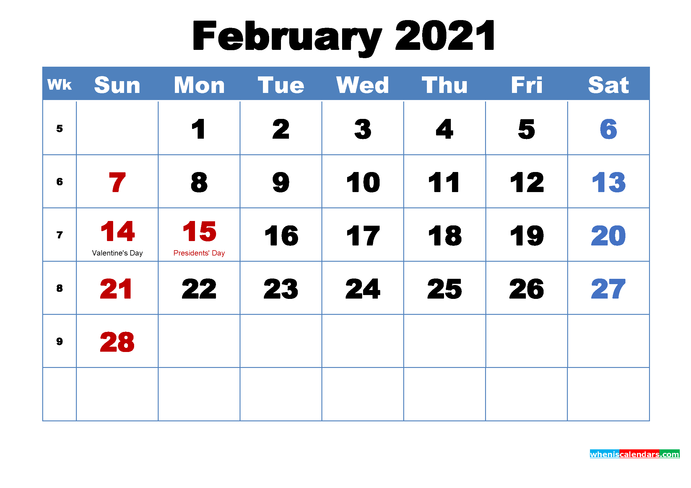 12 month 2021 february calendar 30 Free February 2021 Calendars For Home Or Office Onedesblog 12 month 2021 february calendar