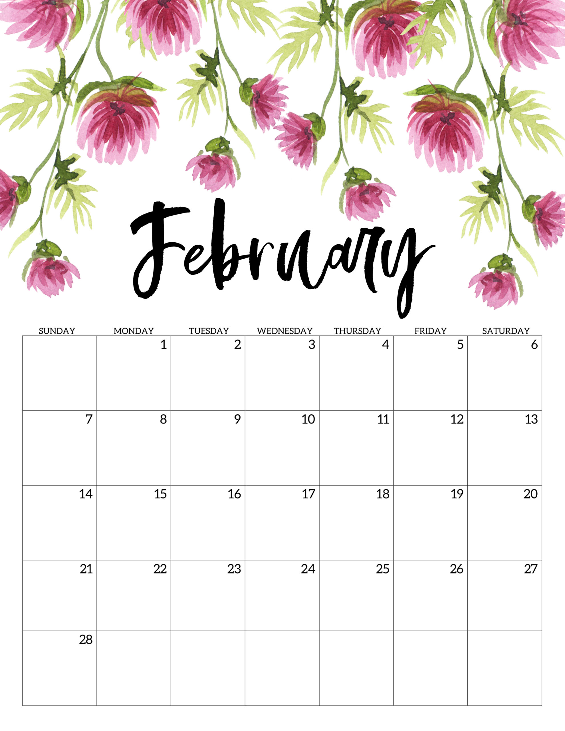 Featured image of post February 2021 Calendar Cute Vertical / Here you&#039;ll find the best beautiful february 2021 calendars that you can download and print for free.