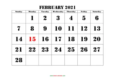 Cute Printable February 2021 Calendar Template See Our Collection Of The Best February 2021 Calendar Printables Pick One That 039 S Best For You You Can Either Print The February Calendar Individually Or