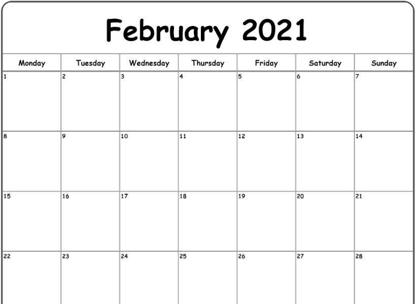 30 Free February 2021 Calendars For Home Or Office Onedesblog Our free printable calendars are available as calendar documents, and in pdf and gif formats. 30 free february 2021 calendars for