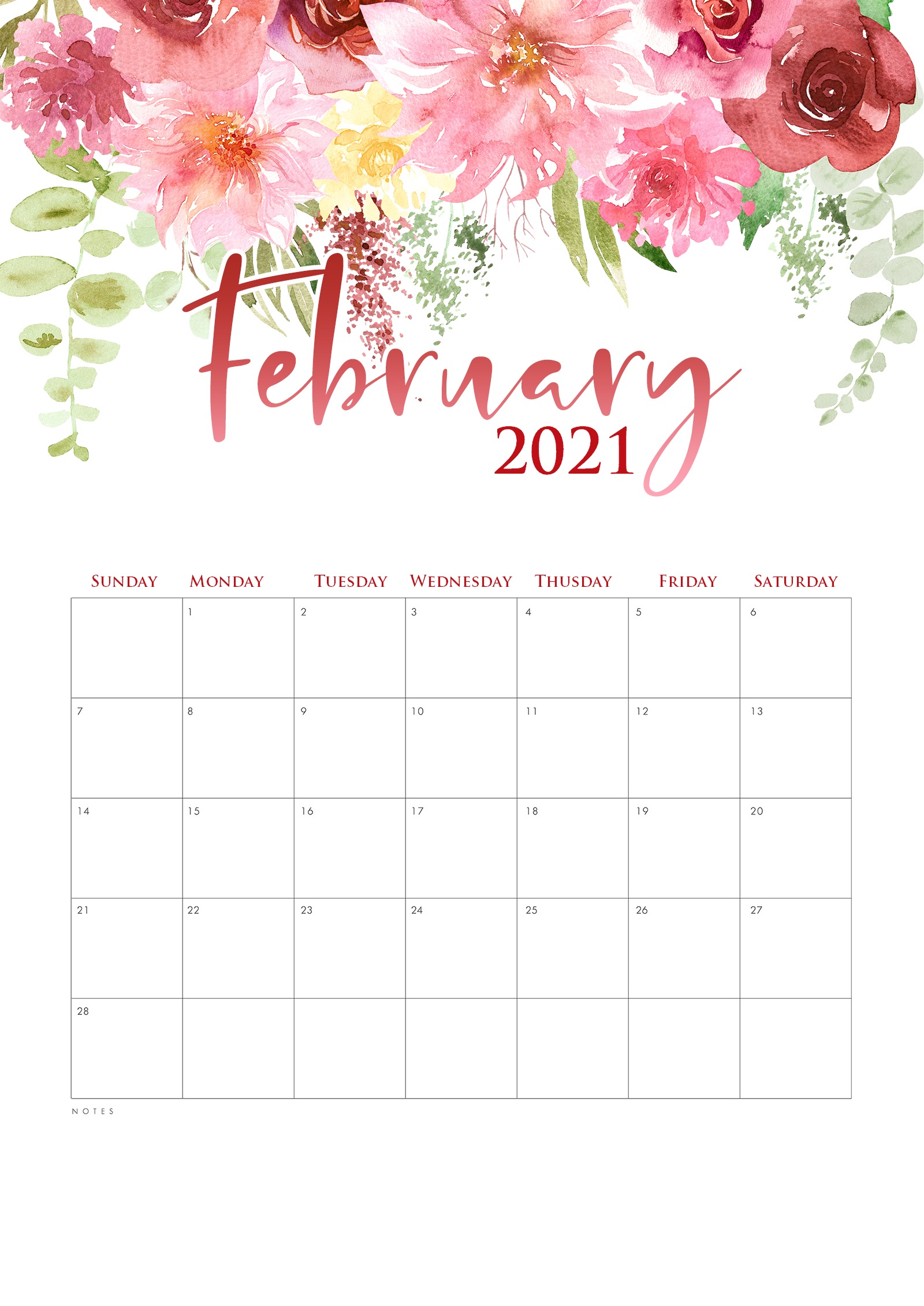30 Free February 2021 Calendars For Home Or Office Onedesblog Simple monthly planner and calendar for february 2021. 30 free february 2021 calendars for