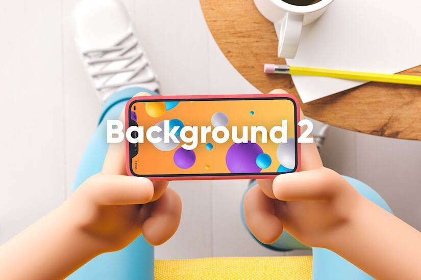 cartoon iphone x mockup buy premium