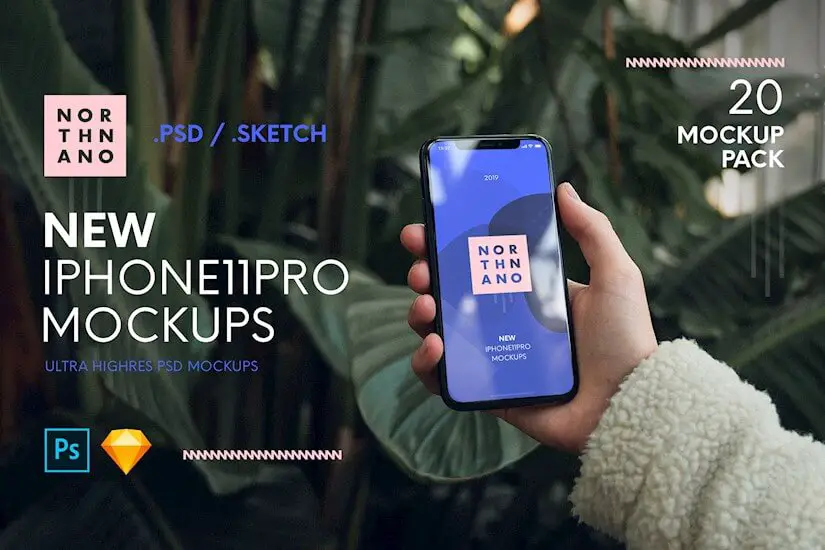 iphone 11 pro psdsketch mockups