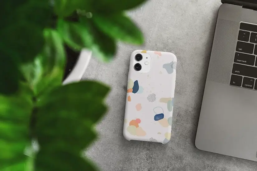 iphone 11pro white case mock up