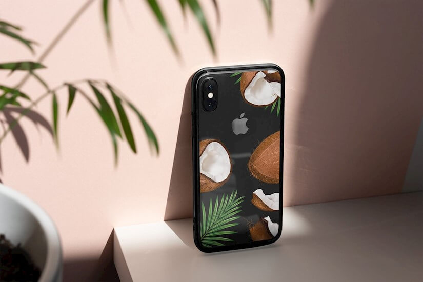 iphone x clear case mockup set beautiful