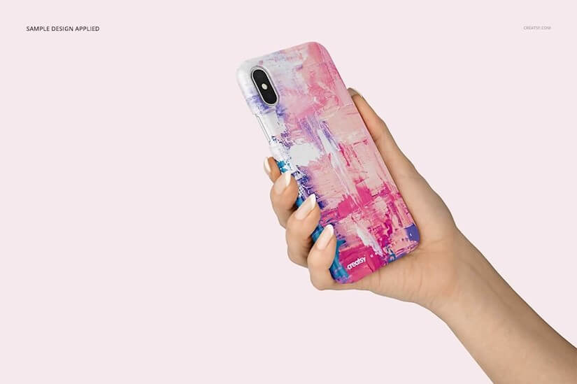 iphone x plastic case mockup set beautiful