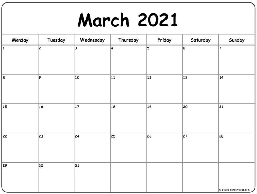 modern march 2021 calendar