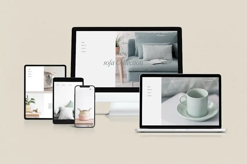 multi device mockup simple minimalist