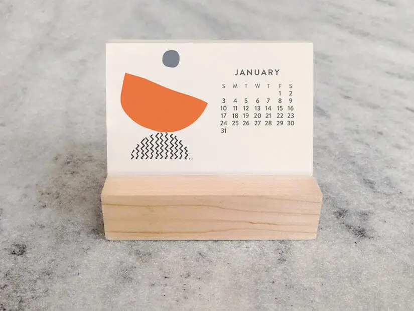abstract 2021 mini desk calendar mini