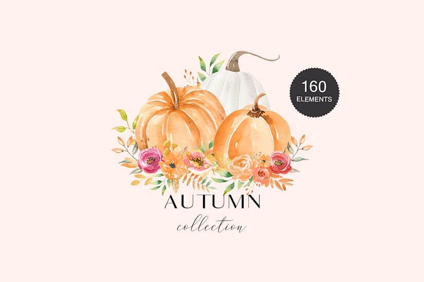 autumn watercolor collection 160