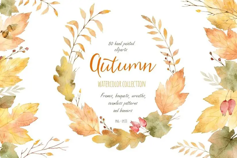 autumn watercolor collection