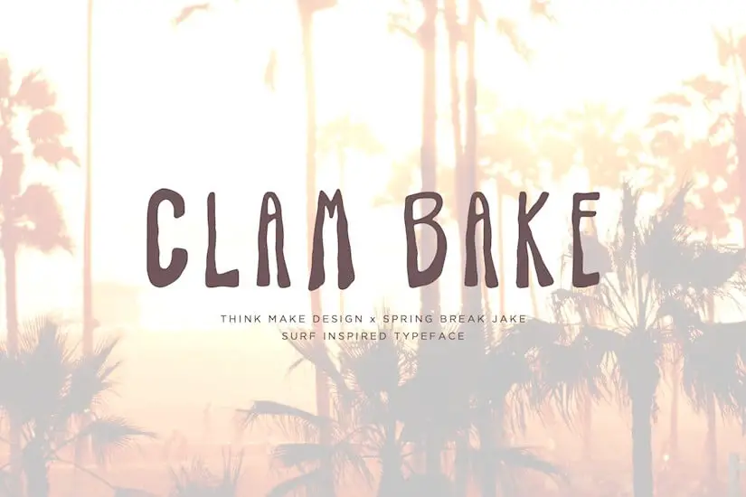 clam bake surf font