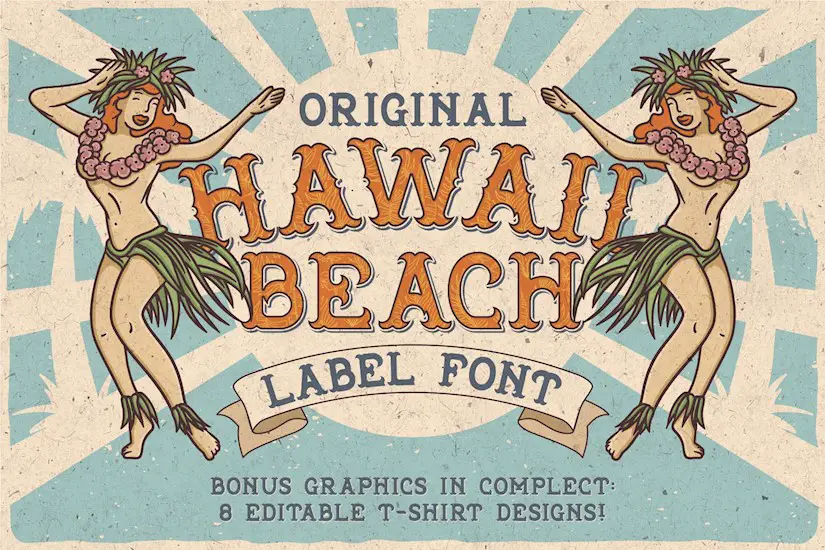 hawaii beach font t shirts