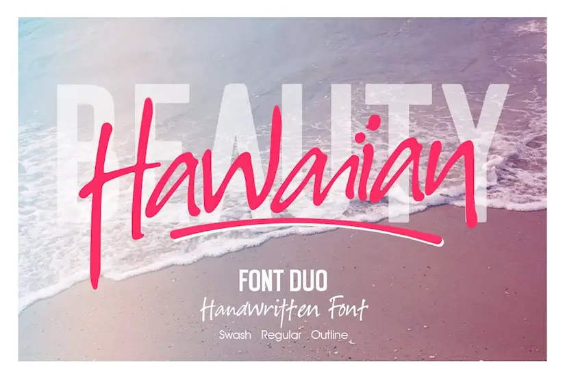 hawaiian font duo swash