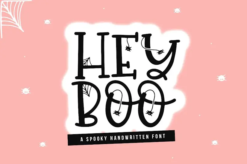 hey boo spooky halloween font