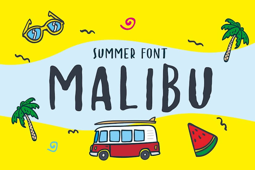 malibu carefree handwriting font