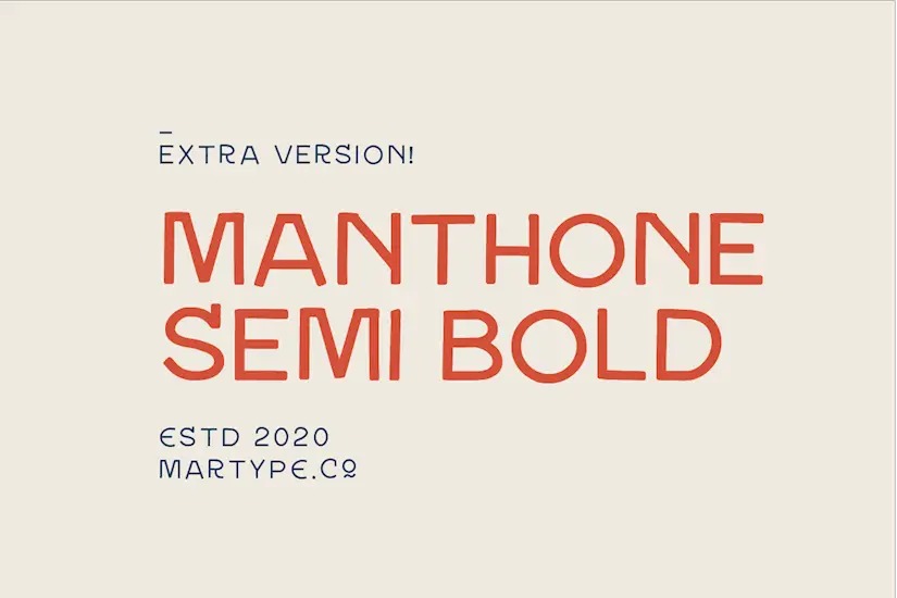 manthone semi bold