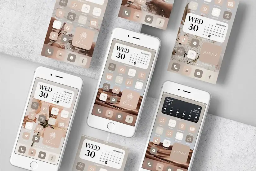 neutral tone aesthetic ios 14 icons