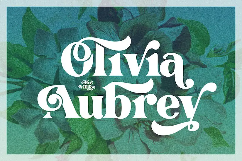 olive village vintage font