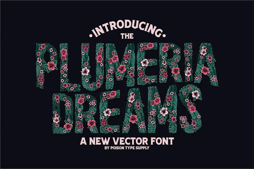 plumeria 28vector font