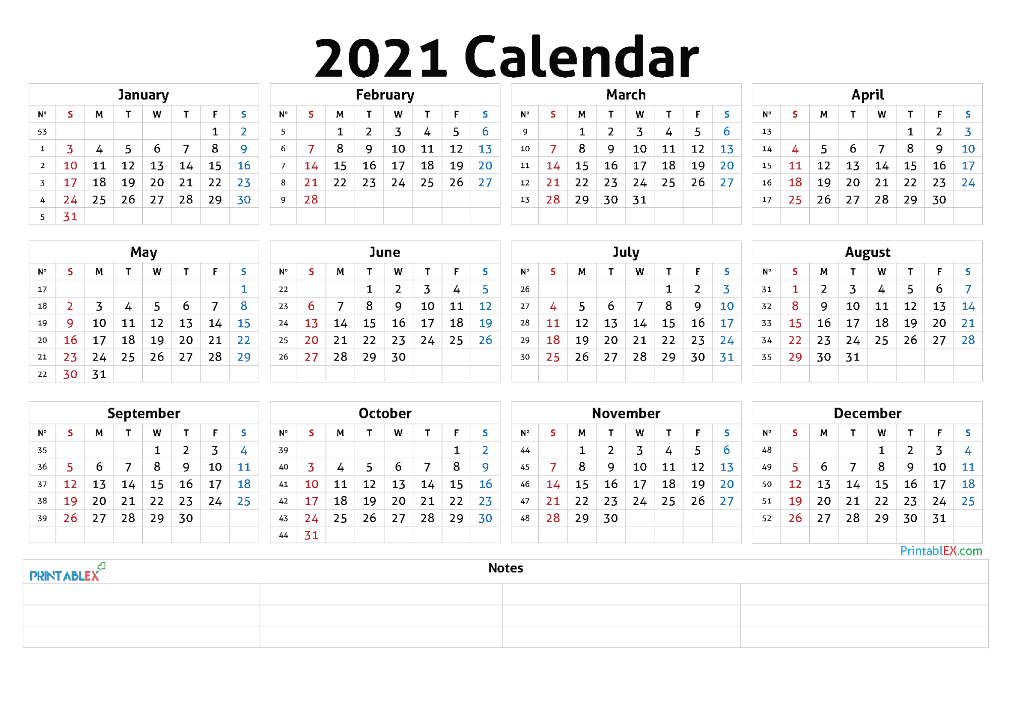 50 Best Printable Calendars 2021 Both Free And Premium