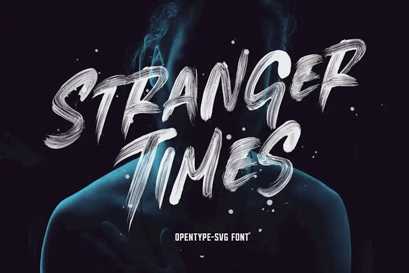 stranger times opentype svg font