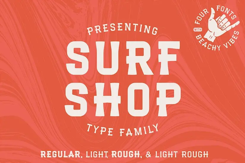 surf shop coastal font family