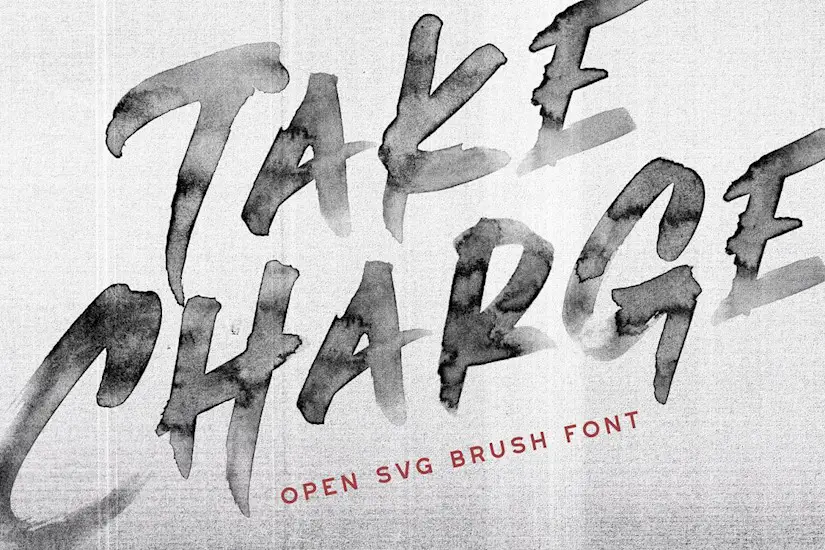 take charge opentype svg font