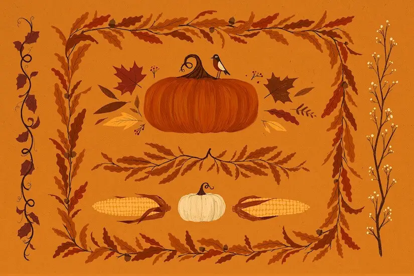 thanksgiving decorative elements